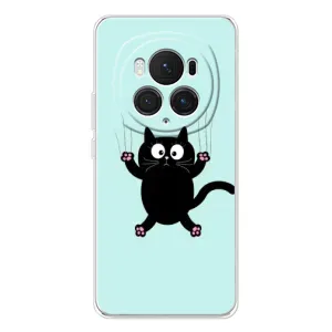 Силиконовый чехол с котиком для Huawei Honor Magic 7 Pro (Падающий кот)