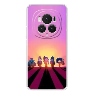 Силиконовый Чехол на Huawei Honor Magic 7 Pro с картинкой Brawl Stars (Персонажи в закате)