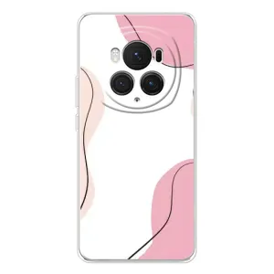 Чехол цветочный дизайн для Huawei Honor Magic 7 Pro (Розовый фон)