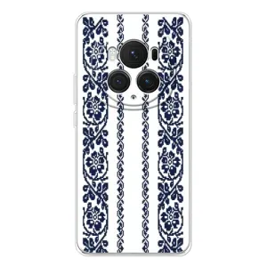 Силіконовый Чохол на Huawei Honor Magic 7 Pro з картинкой Вишиванки (Синя вишиванка)