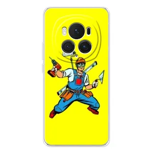 Силиконовый бампер (Работники) на Huawei Honor Magic 7 Pro (Строитель)