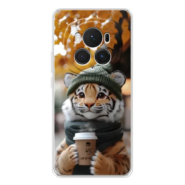 Чехол с рисунком «Тигр с кофе» для Huawei Honor Magic 7 Pro Чехол с рисунком «Тигр с кофе» для Huawei Honor Magic 7 Pro