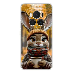 Печатный чехол «Зверята с кофе» для Huawei Honor Magic 7 Pro