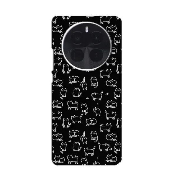 Чехол с рисунком «Котики на черном» для Huawei Honor Magic8 Pro Чехол с рисунком «Котики на черном» для Huawei Honor Magic8 Pro