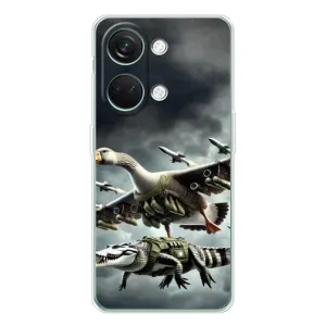 Чехол с мемами тралалело тралала для Huawei Honor Play 10C (Гусини и крокодило)