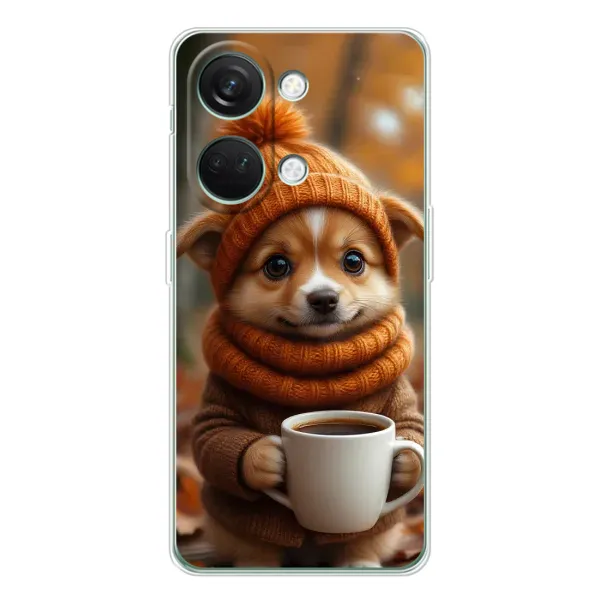 Чехол с рисунком «Собачка с кофе» для Huawei Honor Play 10C Чехол с рисунком «Собачка с кофе» для Huawei Honor Play 10C