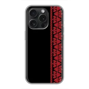 Силиконовый Чехол на Huawei Honor Play 60 Plus (Красная Вышиванка)