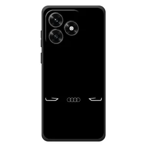 Силиконовый бампер с картинкой машины на Huawei Honor X5c Plus (Силует Audi)