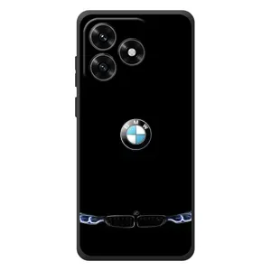 Силиконовый бампер с картинкой машины на Huawei Honor X5c Plus (Черный BMW)
