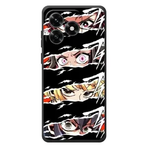 Силіконові чохлі з очіма Anime для Хуавей Хонор Х5с Плюс (Очі на чорному)