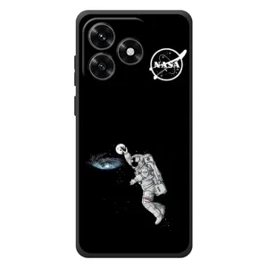 Силиконовый бампер с принтом "Наса" на Huawei Honor X5c Plus (Космонавт баскетболист)