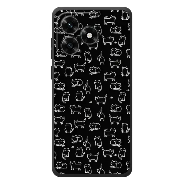 Чехол с рисунком «Котики на черном» для Huawei Honor X5c Plus Чехол с рисунком «Котики на черном» для Huawei Honor X5c Plus