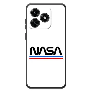 Силиконовый бампер с принтом "Наса" на Huawei Honor X5c Plus (NASA на белом фоне)