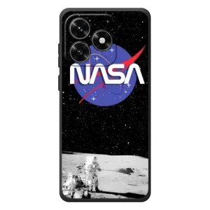 Силиконовый бампер с принтом "Наса" на Huawei Honor X5c Plus (Nasa на луне)