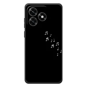 Чехол с картинками на черном фоне для Huawei Honor X5c Plus (Ноты)