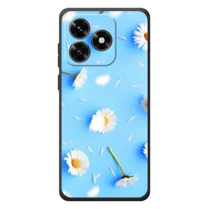 Чохол з Квітами для Huawei Honor X5c Plus (ромашки на блакитному)