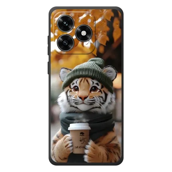 Чехол с рисунком «Тигр с кофе» для Huawei Honor X5c Plus Чехол с рисунком «Тигр с кофе» для Huawei Honor X5c Plus
