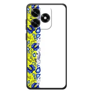 Силіконовый Чохол на Huawei Honor X5c Plus з картинкой Вишиванки (Жовто-біла вишиванка)