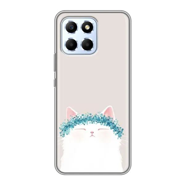 Чехол с рисунком «Белый котик» для Huawei Honor X6 Чехол с рисунком «Белый котик» для Huawei Honor X6