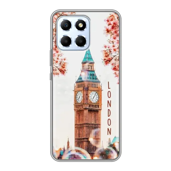 Чехол с рисунком «Часы Лондон» для Huawei Honor X6