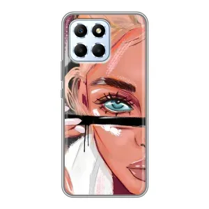 Силіконовый Чохол на Huawei Honor X6 з картинкой Модных девушек (Дівчина та вії)