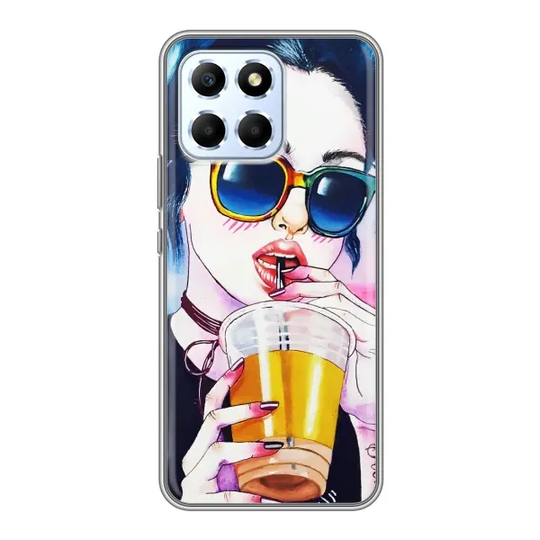 Чехол с рисунком «Девушка с коктейлем» для Huawei Honor X6 Чехол с рисунком «Девушка с коктейлем» для Huawei Honor X6
