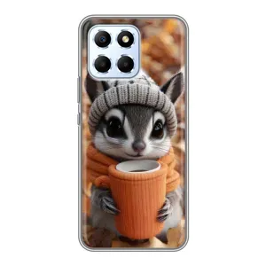 Друкований чохол 'Звірята з кавою' для Huawei Honor X6 (Гризунчик з кавою)