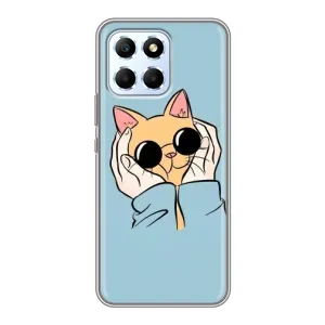 Бампер з зображенням Котиків для Хуавей Хонор X6 (КОТИК в окулярах)