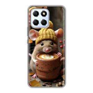 Друкований чохол 'Звірята з кавою' для Huawei Honor X6 (Мишка з кавою)