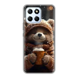 Друкований чохол 'Звірята з кавою' для Huawei Honor X6 (Ведмедик з кавою)