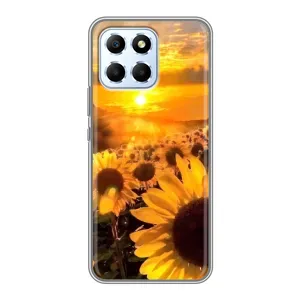 Чехол с Цветами для Huawei Honor X6 (поле подсолнухов)