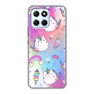 Чехол Unicorn на Huawei Honor X6 (Радуга и Единорог)
