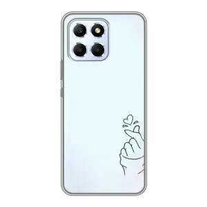 Чехлы (Знак сердечка) на Huawei Honor X6 (Сердце на голубом)