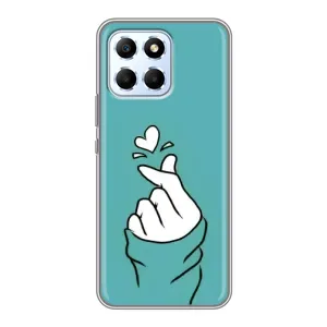 Чехлы (Знак сердечка) на Huawei Honor X6 (Сердечко на бирюзовом)