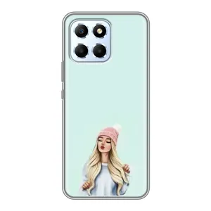 Силіконовый Чохол на Huawei Honor X6 з картинкой Модных девушек (В шапці)