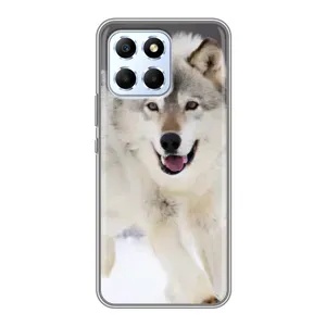 Чохол з Вовком на Huawei Honor X6 (Вовк біжить по снігу)