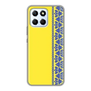 Силиконовый Чехол на Huawei Honor X6 (Вышиванка на желтом)