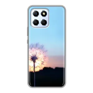 Силиконовый Чехол с одуванчиками на Huawei Honor X6 (Закат с одуванчиком)