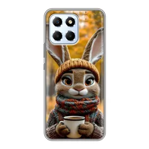 Друкований чохол 'Звірята з кавою' для Huawei Honor X6 (Зайчик з кавою)