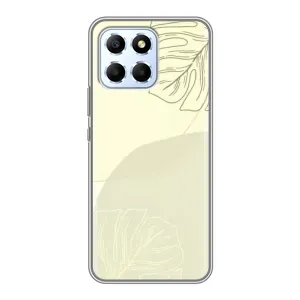 Чехол цветочный дизайн для Huawei Honor X6 (Зелёный фон)
