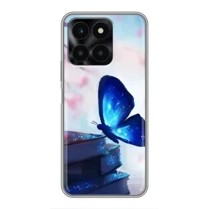 Силіконовий бампер з картинкою звірів для Huawei Honor X6a (Метелик синій)