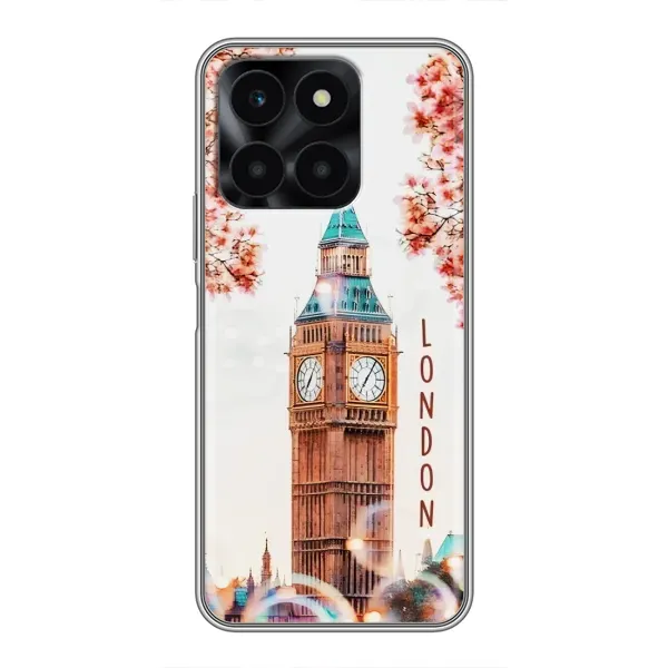 Чехол с рисунком «Часы Лондон» для Huawei Honor X6a