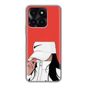 Силиконовый Чехол на Huawei Honor X6a с картинкой Стильных Девушек (Девушка Nike)