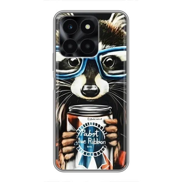 Чехол с рисунком «Енот в очках» для Huawei Honor X6a Чехол с рисунком «Енот в очках» для Huawei Honor X6a
