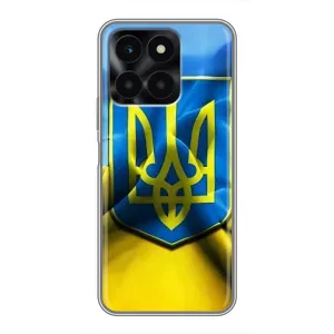 Чехол с картинкой (Патриотический ГЕРБ) на Huawei Honor X6a (Герб и Флаг Украины)