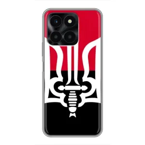 Чехлы УПА (Красно-Чёрный) на Huawei Honor X6a (Герб Украины)