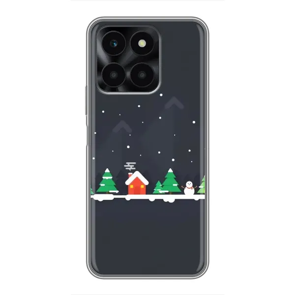 Чехол с рисунком «Город зимний» для Huawei Honor X6a Чехол с рисунком «Город зимний» для Huawei Honor X6a