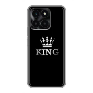 Чехол (Корона на чёрном фоне) для Хуавей Хонор X6a (KING)