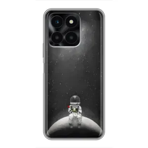 Силиконовый Чехол с принтом "Космонавты" на Huawei Honor X6a (Космонавт романтик)
