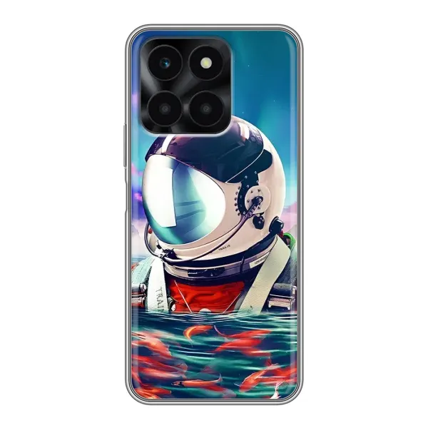 Чехол с рисунком «Космонавт в воде» для Huawei Honor X6a Чехол с рисунком «Космонавт в воде» для Huawei Honor X6a